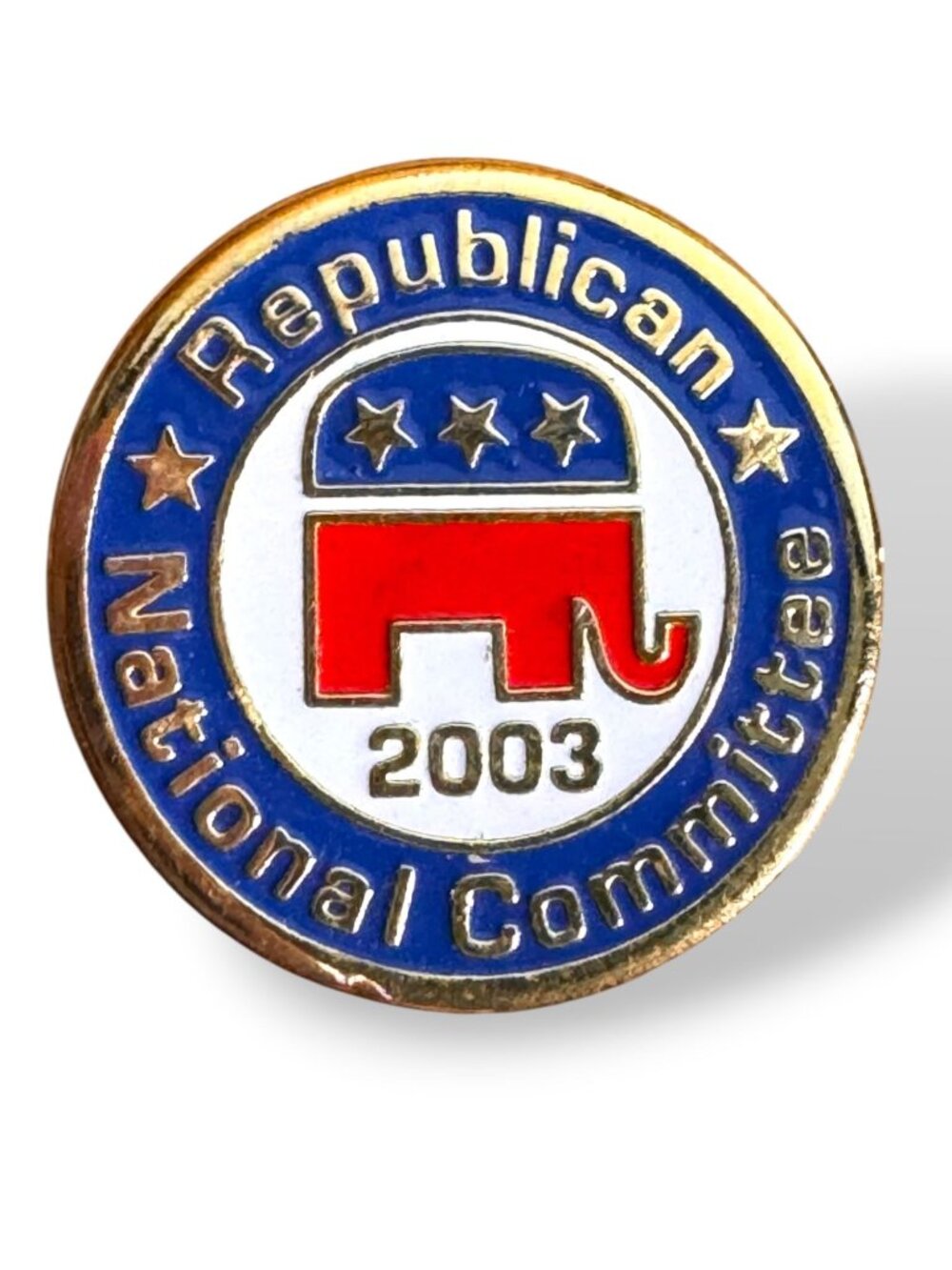 Republican National Committee 2003 Vintage Lapel Pin Red White & Blue Political